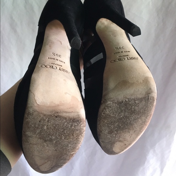 Jimmy Choo 39.5 Kerfield Suede Mesh Ankle Booties - Picture 4 of 5