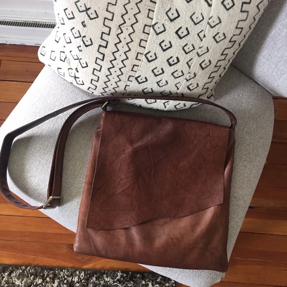 genuine leather brown cross body bag fossil