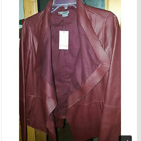 Burgundy leather Jacket