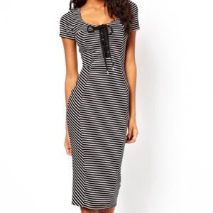 ASOS Stripe Midi Dress. NaUtIcAl :)
