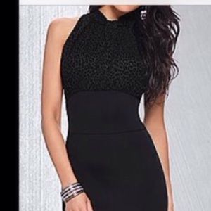 Beautiful Black Leopard Printed Dress. Size Large.