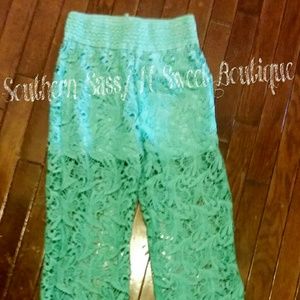 Boutique lace pants