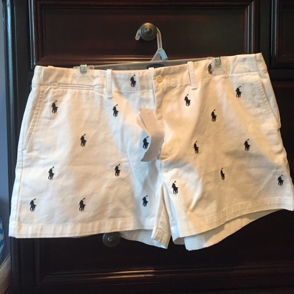 White shorts with ponies