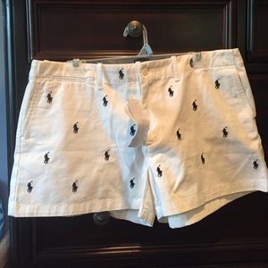 White shorts with ponies