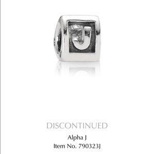 Authentic Pandora J charm