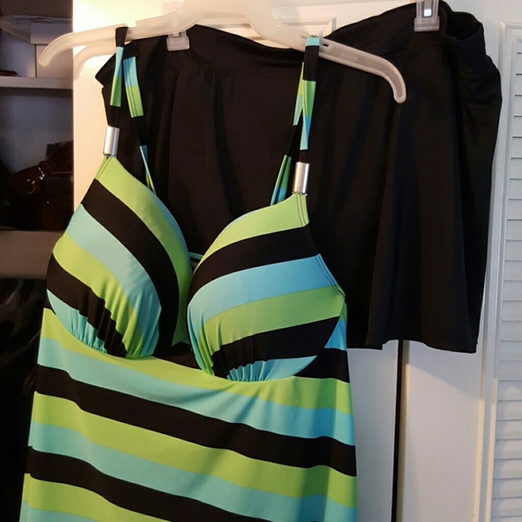 Plus size 44DD bathing suit 2peice Lane bryant