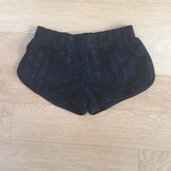Black lace shorts size medium
