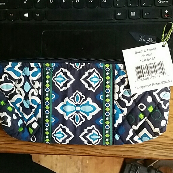 BNWT Vera Bradley brush and pencil case makeup bag