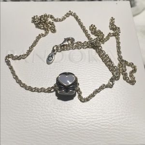 Authentic Pandora necklace with charm