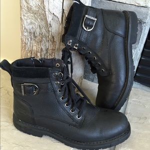 Harley Davidson riding boots.