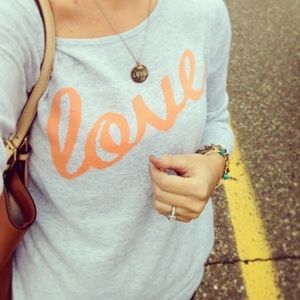 Love graphic sweater
