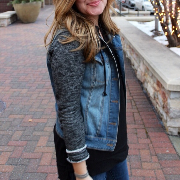 Mossimo denim jacket/ sweatshirt combo