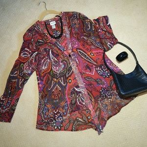 Gorgeous silk, sheer Chicos blouse so beautiful!!