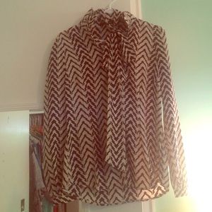 Chevron long sleeve work shirt