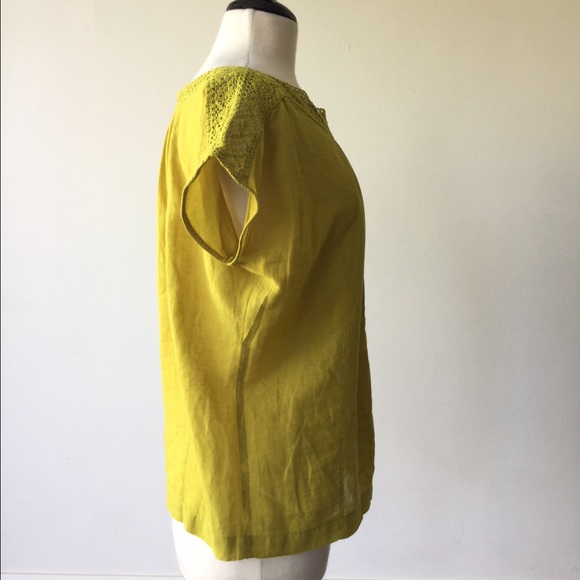 Anthropologie edge & esyllte XS chartreuse top - Picture 4 of 4