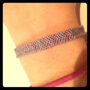 Woven ❤️ pattern thread bracelet