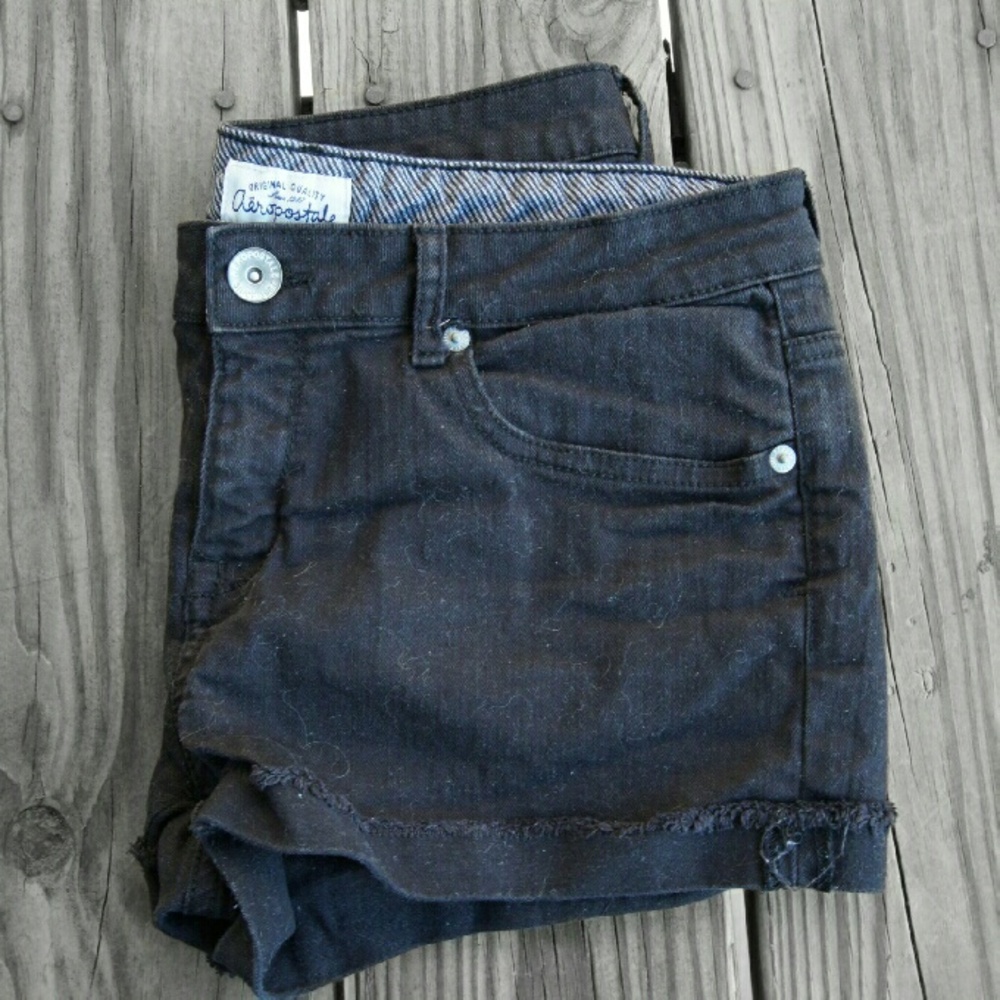 Black Denim Shorts