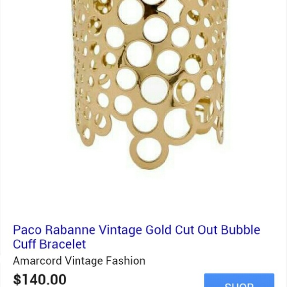 Paco Rabanne  cuff bubble bracelet