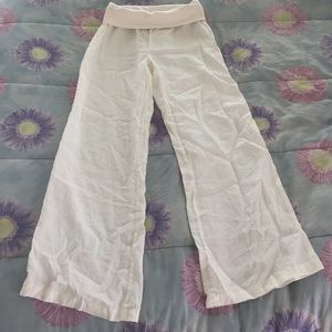 Jennifer Lopez white linen beach pants! Size M