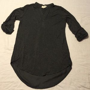 3/4 sleeve sheer back