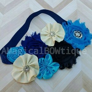 Blue Flower Headband