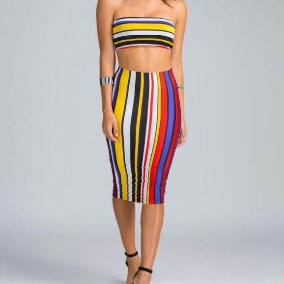 Crop top and pencil skirt