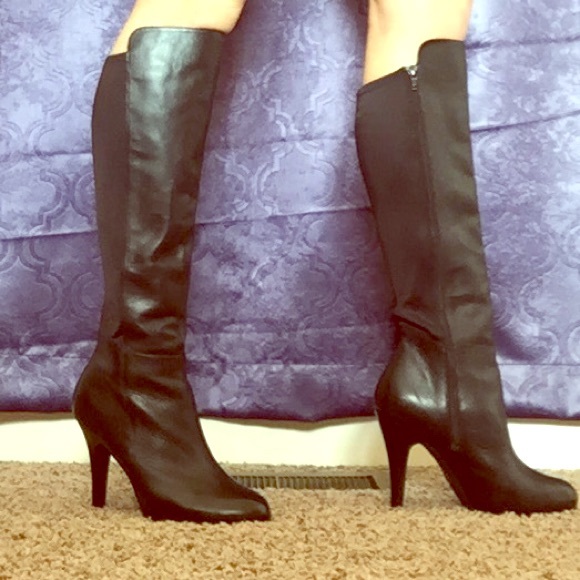 MeToo Stiletto Black Boots. Perfect slender fit - Picture 1 of 3
