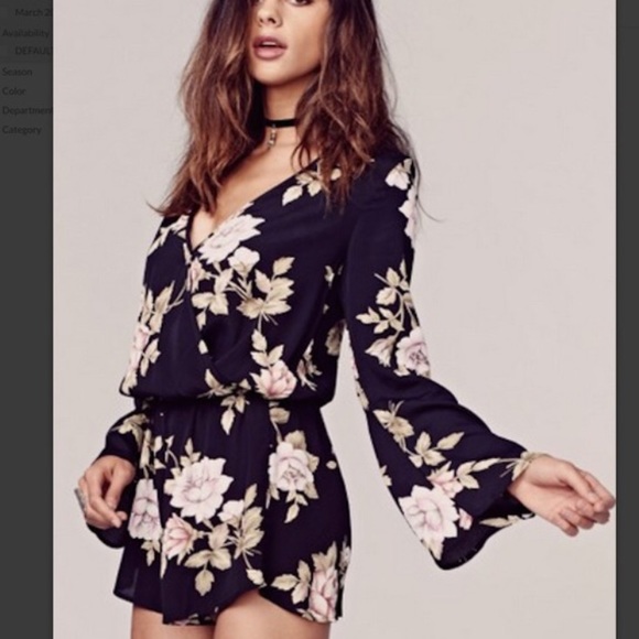 NWT 🎉Blue Life new boho sleeve floral romper! - Picture 3 of 4