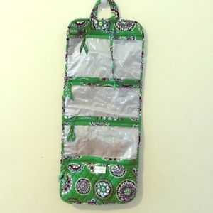 Vera Bradley hanging toiletry kit in green paisley
