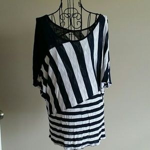 EUC THREE DOTS asymmetrical tunic