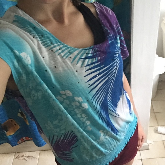 Off Shoulder Rhinestone Top - Picture 4 of 4