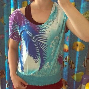 Off Shoulder Rhinestone Top