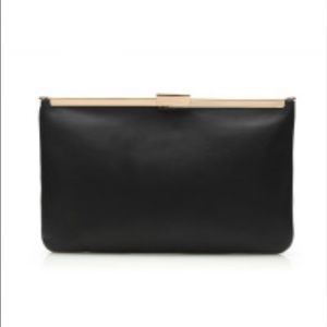 J. Crew Leather Clutch (Black)