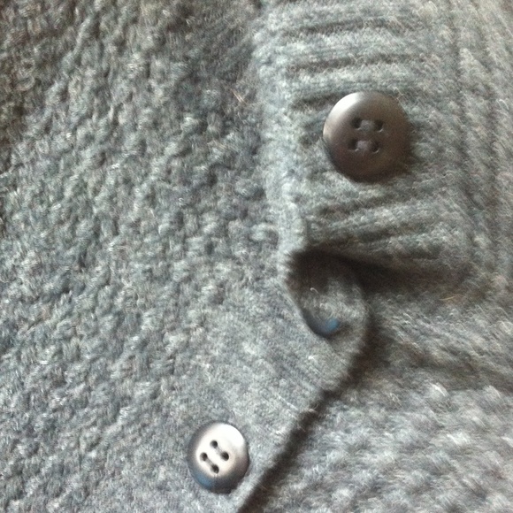 Dark Grey Button Down Wool Sweater/Cardigan - Picture 4 of 4