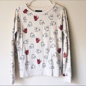 • new • Cat Print Sweater