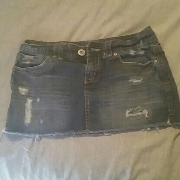 Denim mini skirt