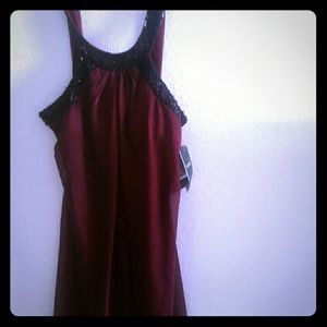 Semi formal beaded burgundy dress