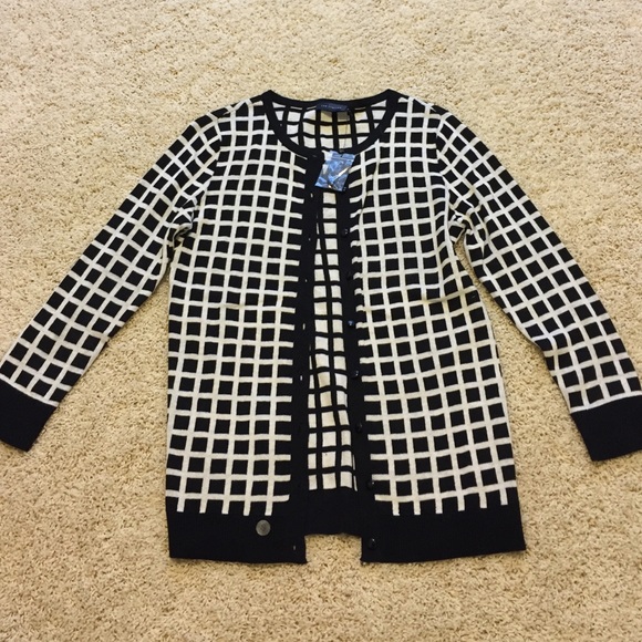 Black and white cardigan