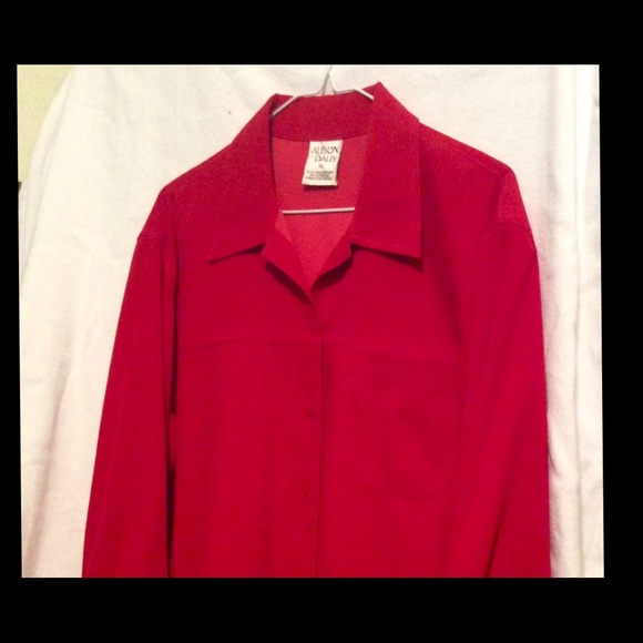 "RED!!!"  Button Down Shirt By Allison Daley