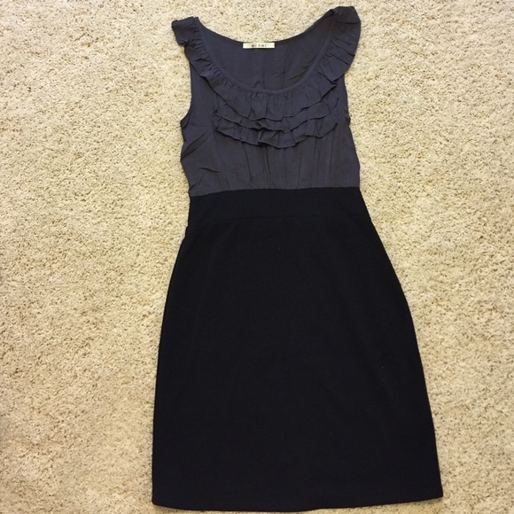 Black and grey Ruffle top dress