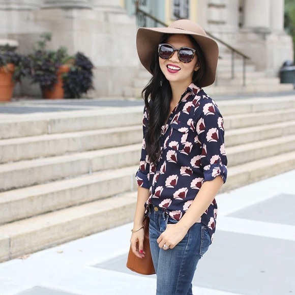 LOFT Tops - Retro Floral Print Blouse LOFT Tops - Retro Floral Print Blouse