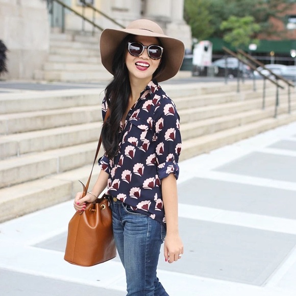 LOFT Tops - Retro Floral Print Blouse LOFT Tops - Retro Floral Print Blouse