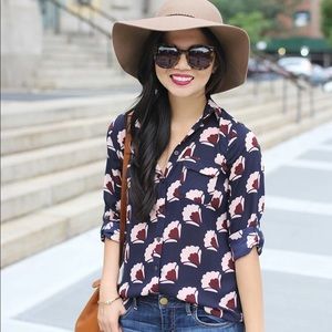 LOFT Tops - Retro Floral Print Blouse LOFT Tops - Retro Floral Print Blouse