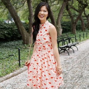 Chicwish Dresses - Pink and Coral Flamingo Print Dress Chicwish Dresses - Pink and Coral Flamingo Print Dress