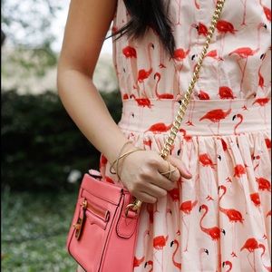 Chicwish Dresses - Pink and Coral Flamingo Print Dress Chicwish Dresses - Pink and Coral Flamingo Print Dress