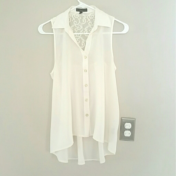 Ivory Laced Back Blouse