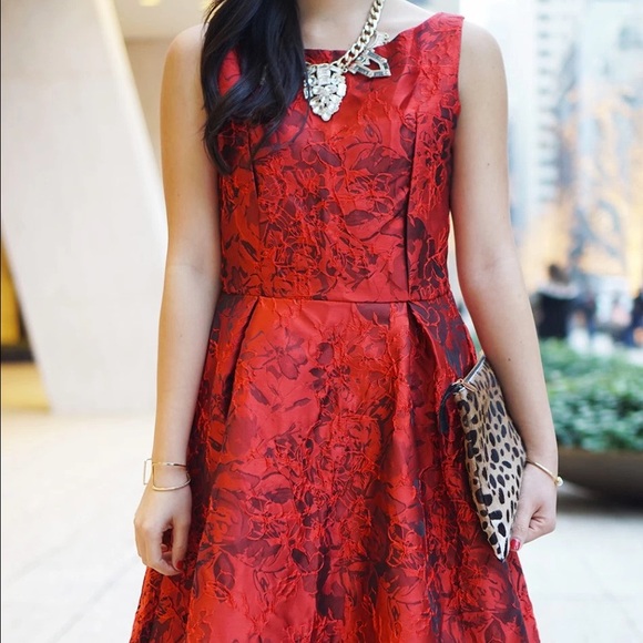 Chicwish Dresses - Red Floral Midi Dress Chicwish Dresses - Red Floral Midi Dress