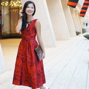 Chicwish Dresses - Red Floral Midi Dress Chicwish Dresses - Red Floral Midi Dress