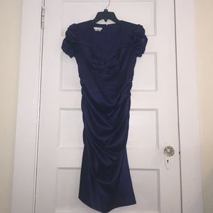 London Times eggplant ruched dress size 4