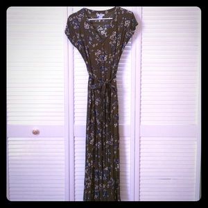 Bar III green vintage maxi dress.
